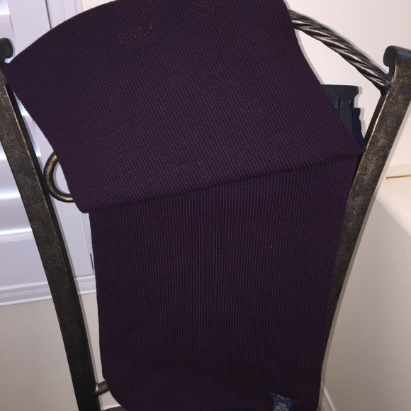 RALPH LAUREN Scarf Men 100% Merino Wool 68x12" NEW - Picture 5 of 6